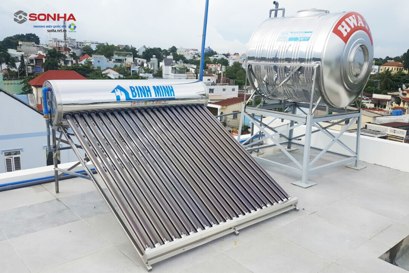 Hình ảnh thực tế lắp đặt thái dương năng Bình minh tại khu vực miền Nam