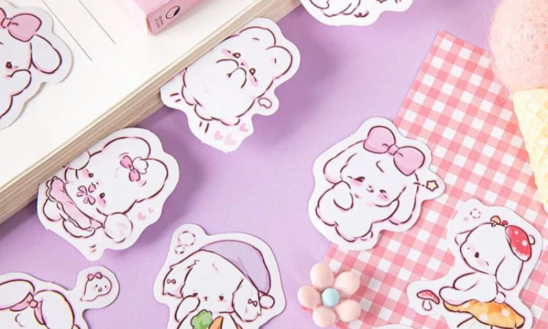 sticker thỏ cute
