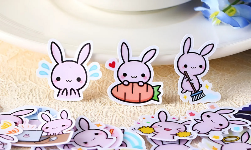 sticker thỏ cute