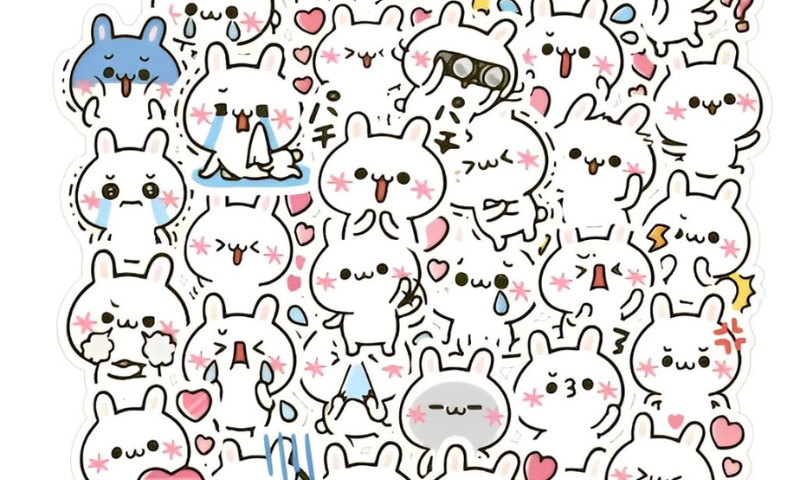 sticker thỏ cute