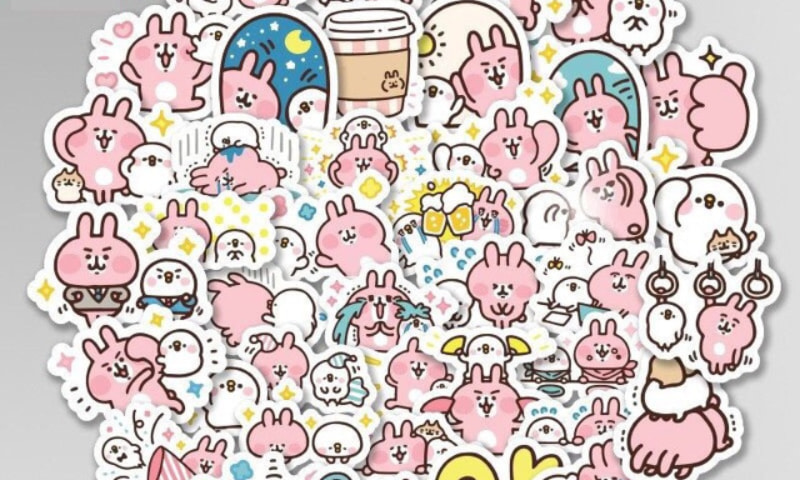 sticker thỏ cute