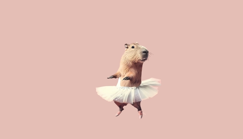 anh nen capybara may tinh chibi de thuong