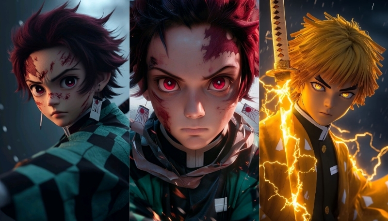 hình nền kimetsu yaiba 3d