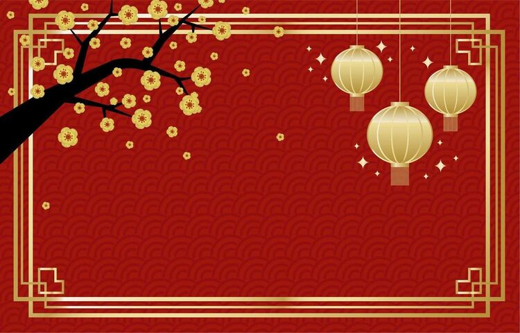 Hình nền Powerpoint Tết về hoa mai, hoa đào
