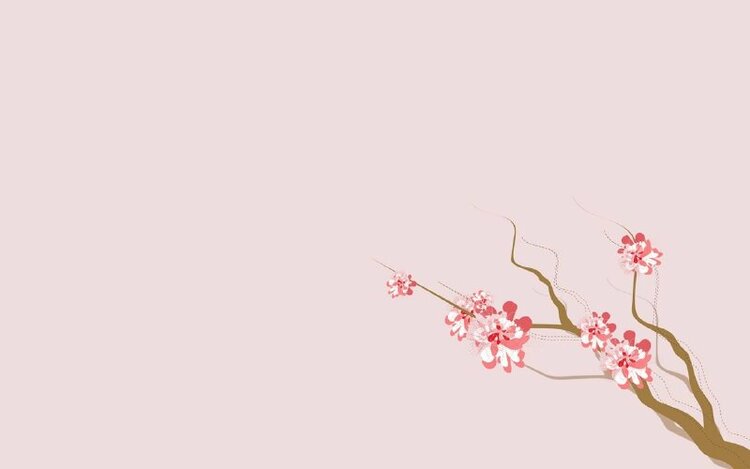 Hình nền Powerpoint Tết về hoa mai, hoa đào