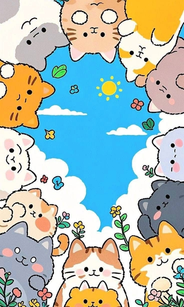 Bầy mèo và bầu trời siêu cute