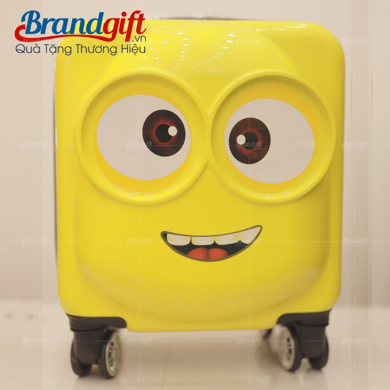 Vali trẻ em dáng vuông màu vàng hình minion VL-08