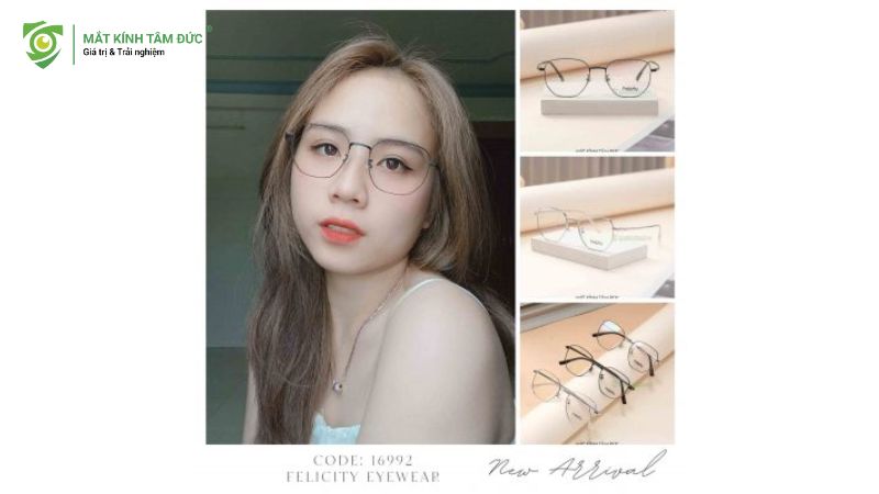 Gọng kính tròn có đệm mũi