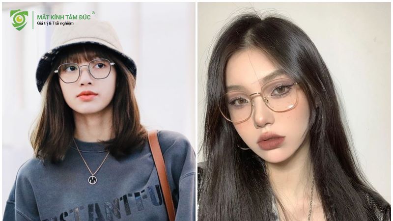 Mẫu gọng kính có góc cạnh