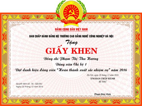 Những nội dung cơ bản trên giấy khen bạn cần biết