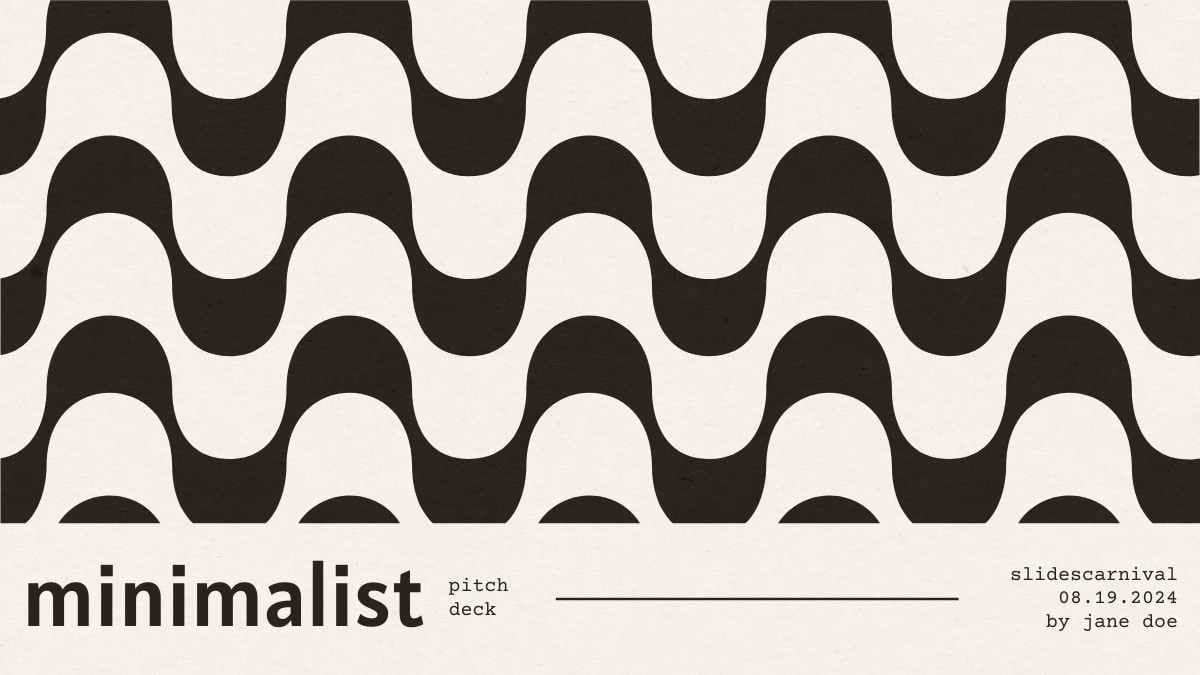 Slides Carnival Google Slides and PowerPoint Template Geometric Minimalist Pitch Deck 1