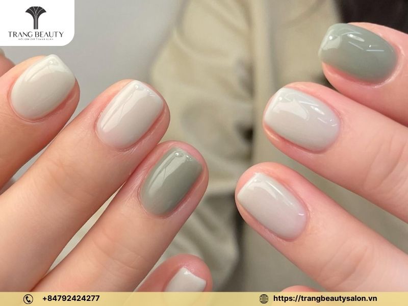 Nail xanh bơ nhạt
