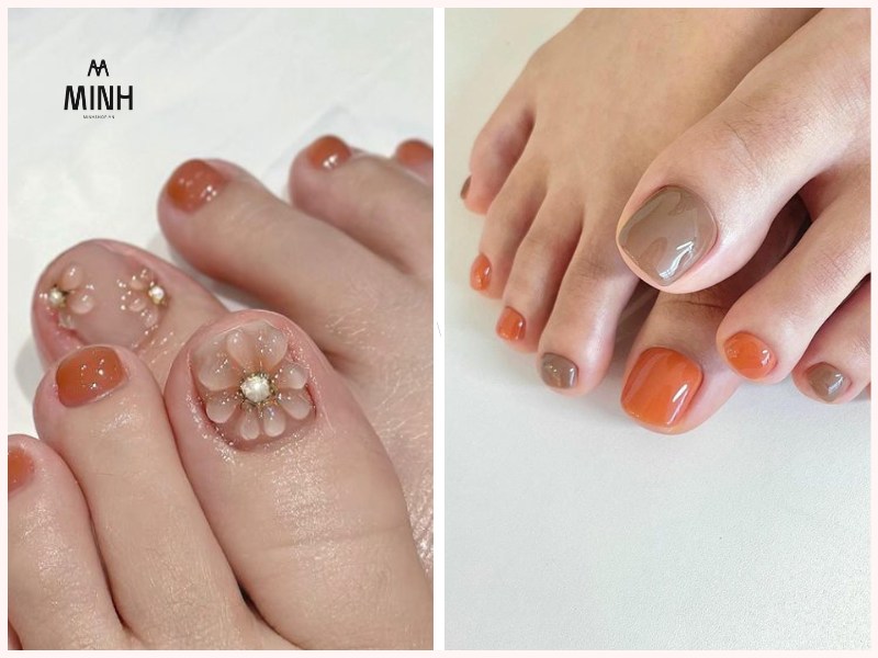 Sơn móng chân màu thạch