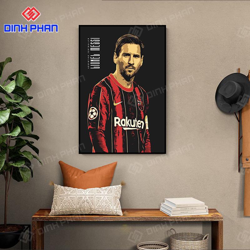 Tranh tráng gương Messi đẹp