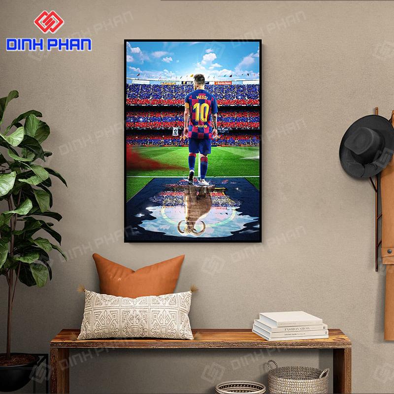 Tranh tráng gương Messi đẹp