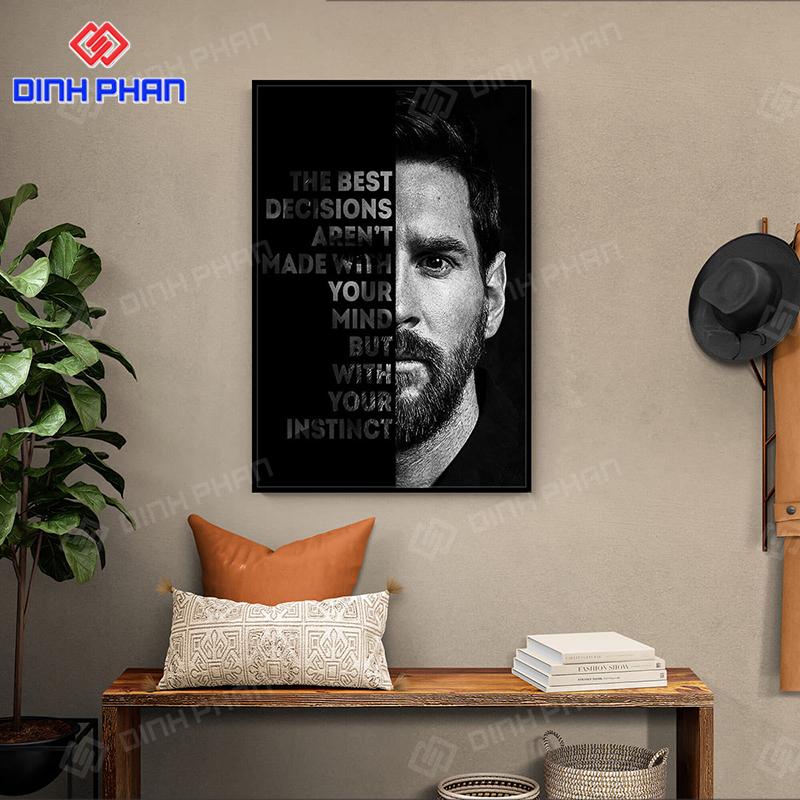 Tranh tráng gương Messi đẹp
