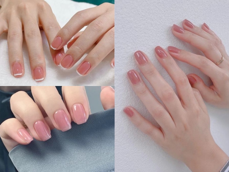 mẫu sơn gel màu hồng thạch