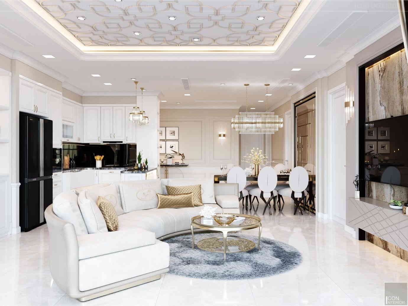 thiết kế nội thất phong cách cổ điển sang trọng
