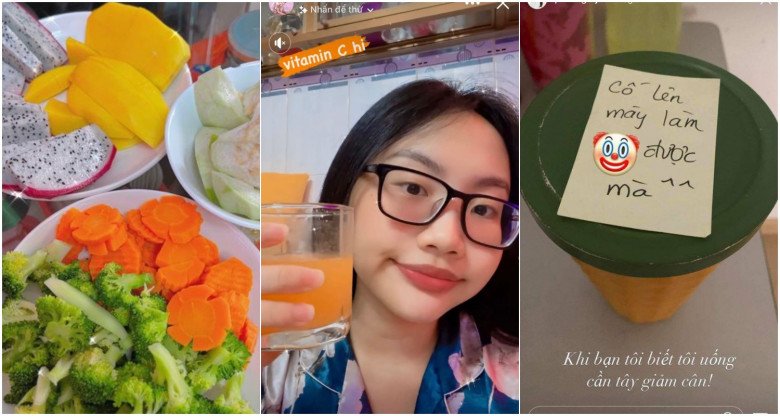 Giọng ca Quê em mùa nước lũ áp dụng chế độ ăn uống healthy với toàn rau củ quả, trái cây... để cung cấp chất xơ, vitamin thiết yếu cho cơ thể, vừa giúp duy trì cân nặng vừa làm đẹp da, tốt cho sức khoẻ.