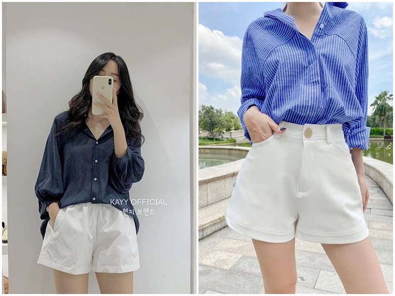 áo sơ mi nữ quần short