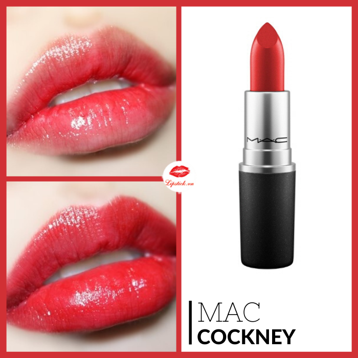 Son MAC CockNey 502 Màu Đỏ Hồng – Lustre