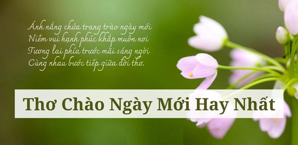 Thơ chúc buổi sáng tốt lành