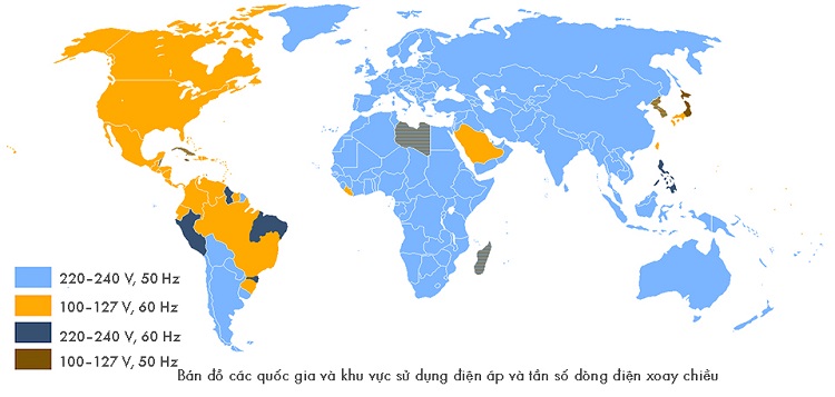 Vì sao Việt Nam dùng lưới điện 50Hz mà không phải 60Hz?
