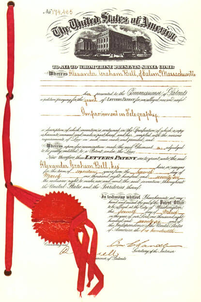 US Patent certificate