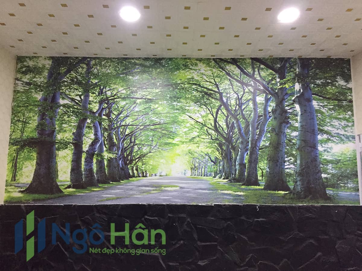 Cấu tạo bề mặt tranh dán tường 3d phong-cảnh thiên nhiên