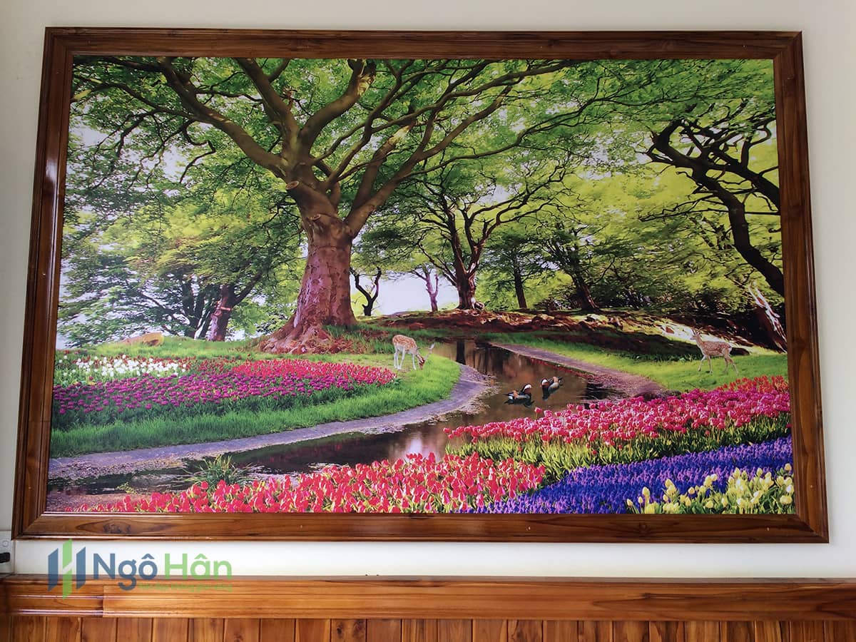 Tranh dán tường phong cảnh thiên nhiên phòng khách