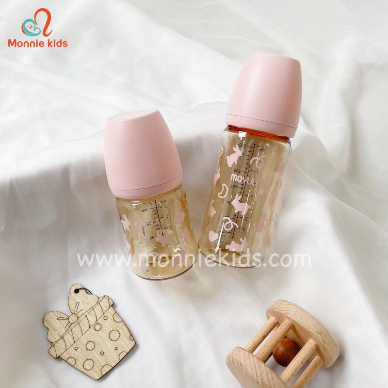 BÌNH SỮA MOYUUM HỌA TIẾT THỎ HỒNG