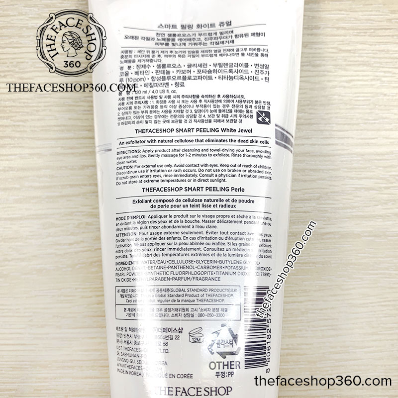 Thông tin Tẩy tế bào chết Ngọc Trai SMART PEELING White Jewel