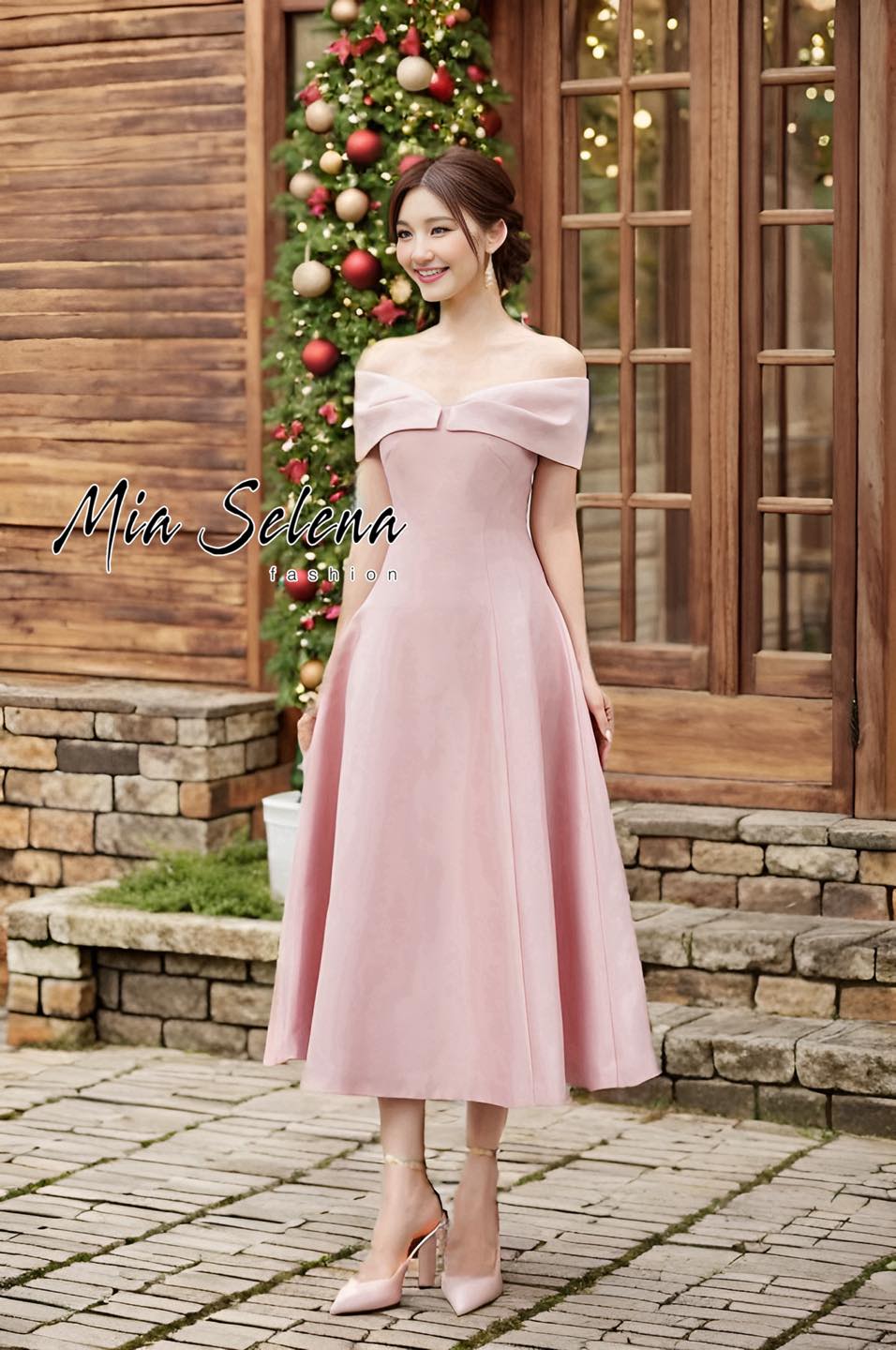 Một chiếc đầm hồng pastel đáng yêu dành cho nàng.