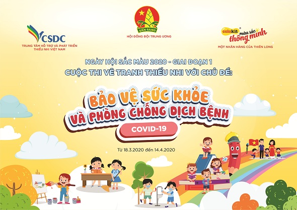 Hàng trăm học sinh cùng vẽ tranh kêu gọi cộng đồng bảo vệ sức khỏe và phòng dịch Covid-19