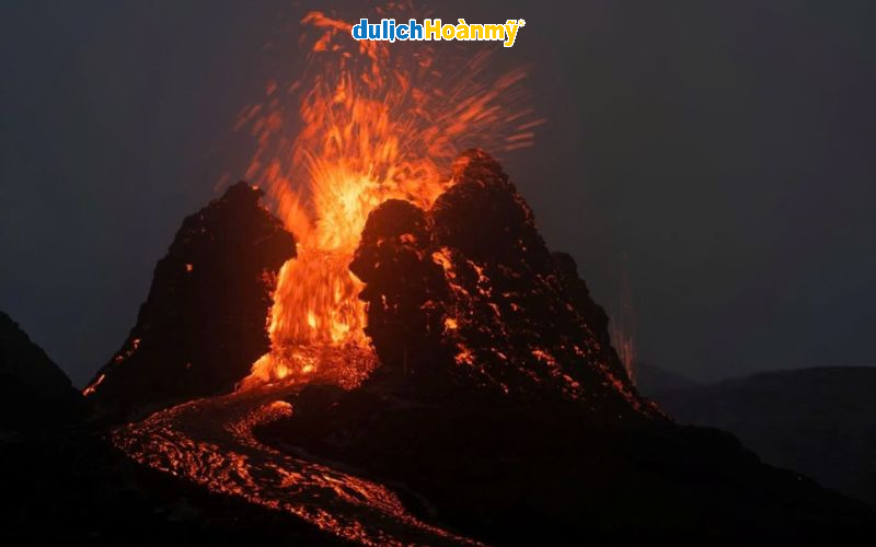 Núi lửa Kilauea ở Công viên Quốc gia Núi Lửa Hawaii trên đảo Big Island