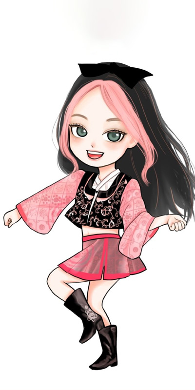 Jennie Blackpink 3D Pop Up Card