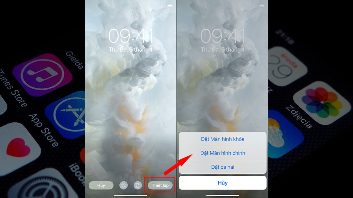 Cách cài đặt thay đổi hình nền cho iPhone bằng video bước 3