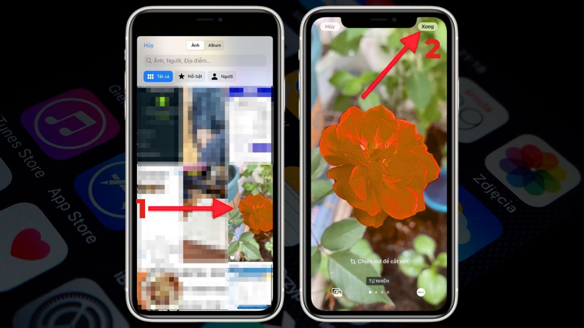 Cách cài đặt hình nền iPhone từ Màn hình khóa bước 2