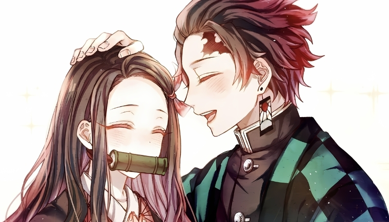 Ảnh nền nezuko cute full HD cho máy tính
