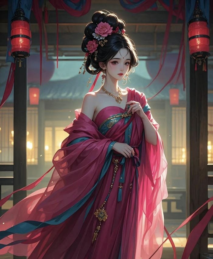 hình anime cổ trang Trung Quốc nữ quyến rũ