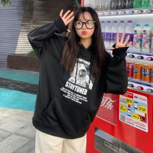 áo hoodie nữ hàn quốc thích hợp mặc đi học