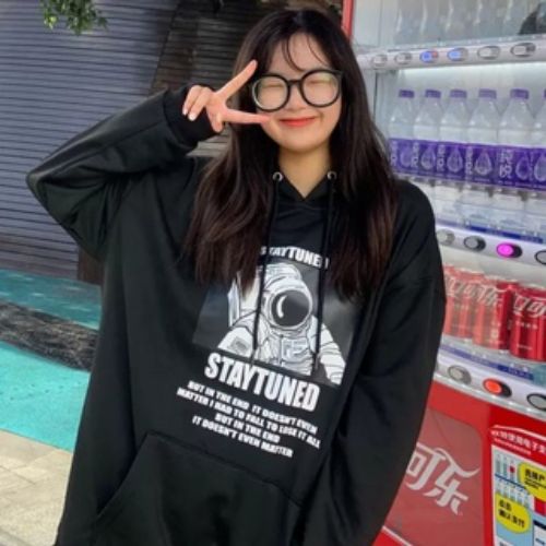 áo hoodie nữ hàn quốc thích hợp mặc đi chơi