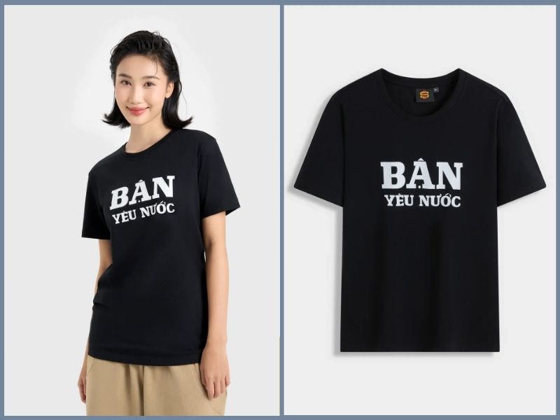 áo phông đen phối với quần gì