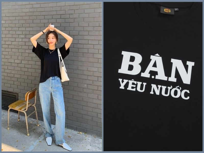 áo thun đen mặc với quần màu gì