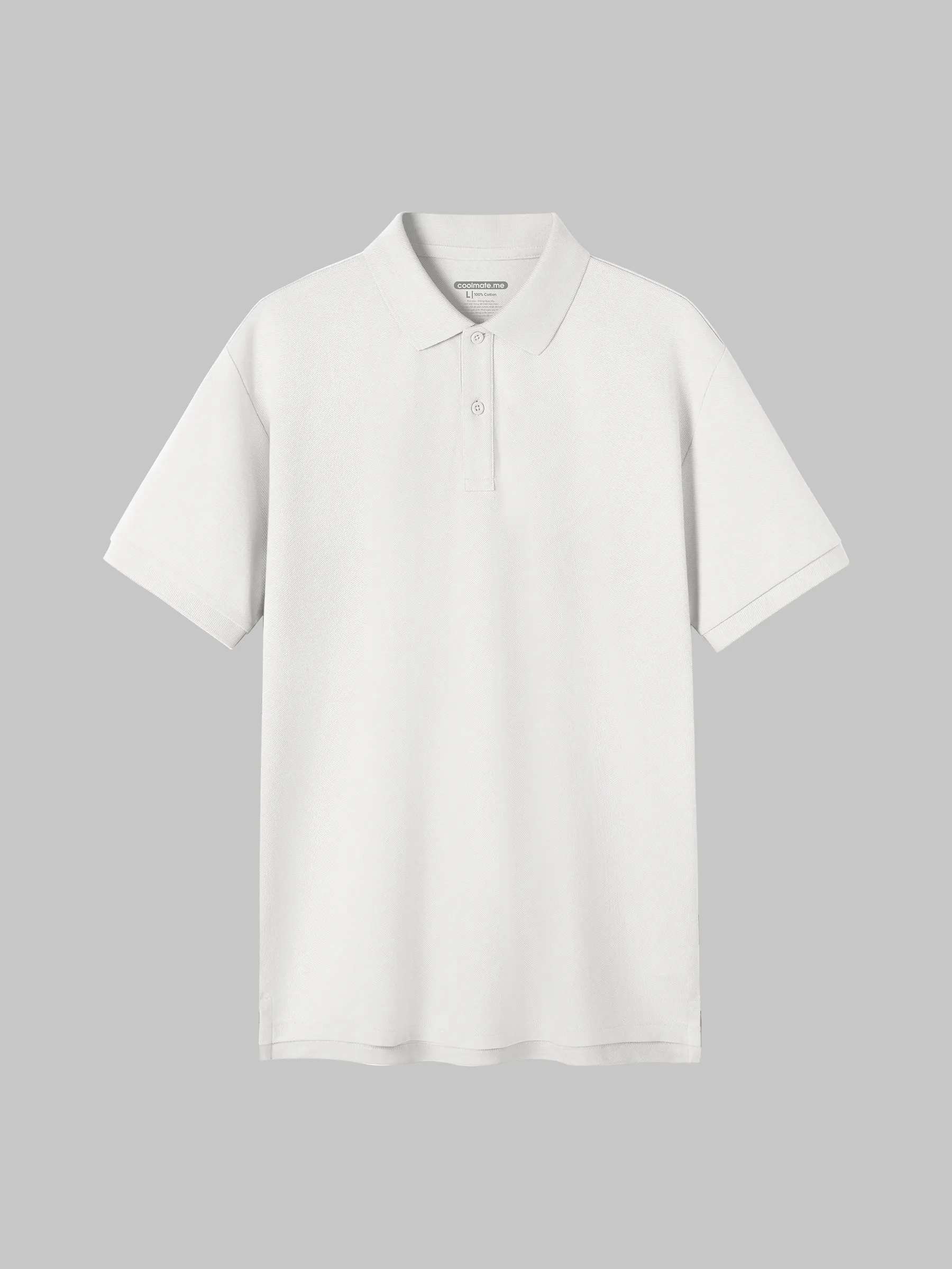 Áo polo trắng thương hiệu Coolmate