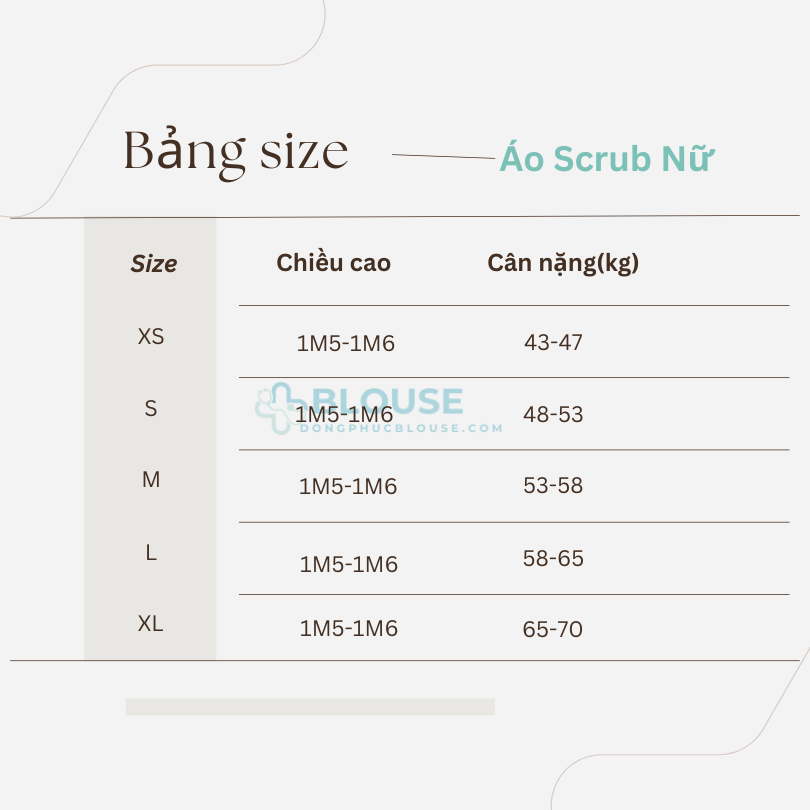 bảng-size-áo-scrub-nữ