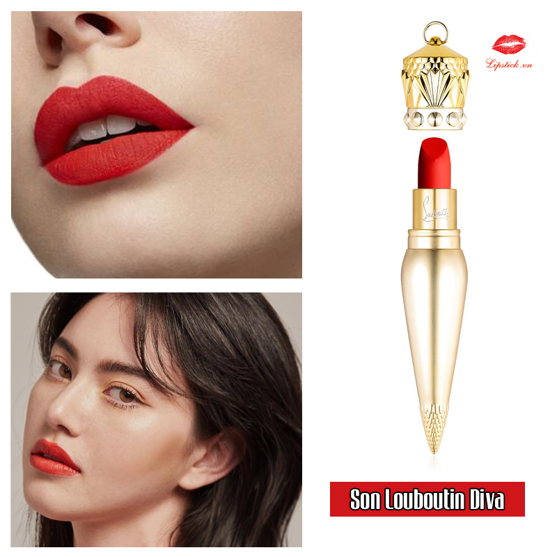 Son Louboutin Diva 505M Màu Đỏ Cam – Velvet Matte