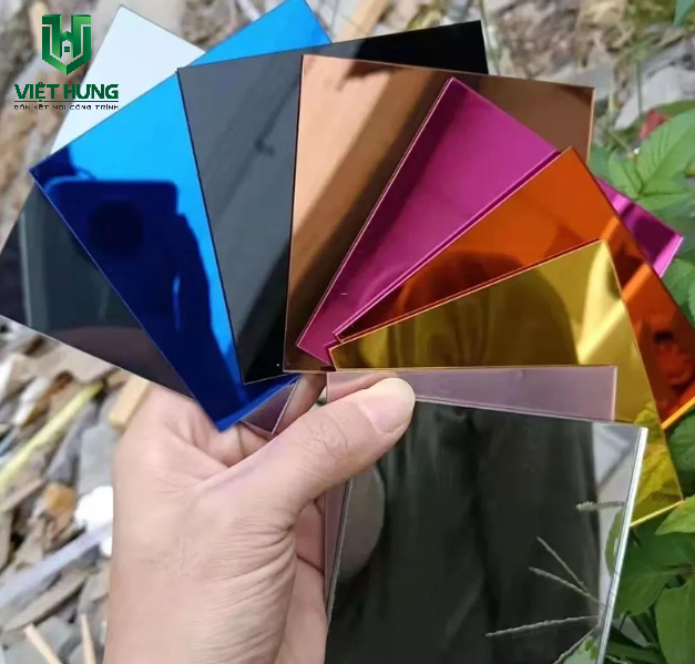 Bảng Giá Tấm Mica Gương Trắng Thủy, Mica Gương Vàng Gold
