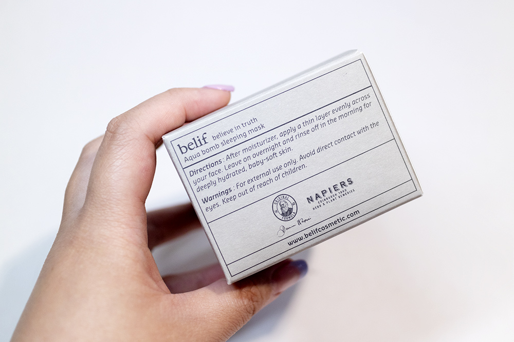 BONIIK Kbeauty Review Belif Aqua Bomb Sleeping Mask
