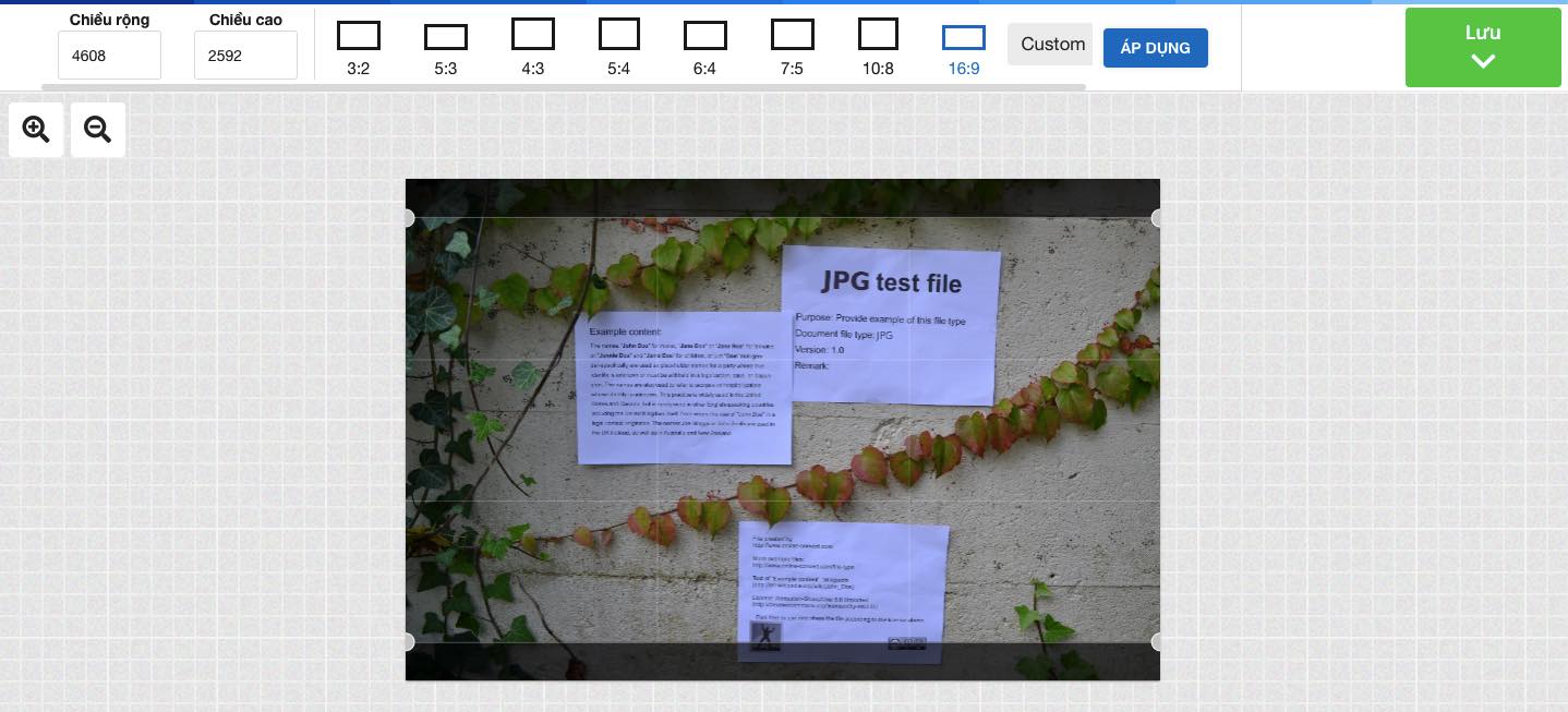 Cắt ảnh online với img2go
